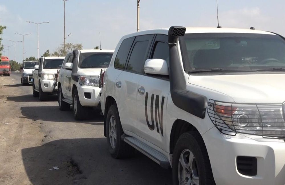 UNMHA vehicles on a patrol in the Hudaydah governorate. UN Photo/UNMHA.